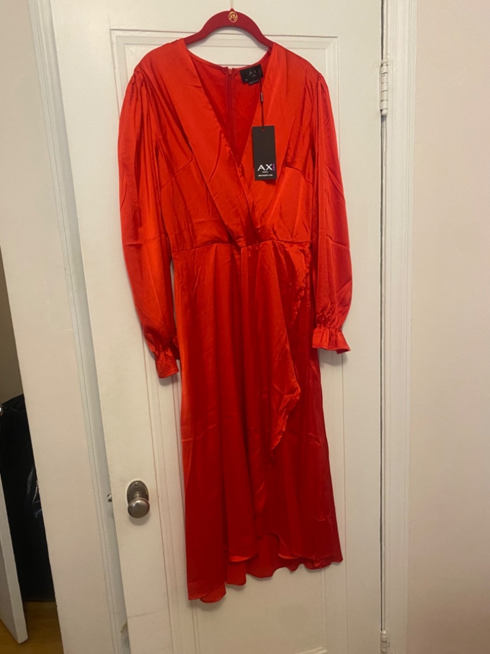 NWT Armani exchange wrap front red dress - Picture 4 of 12